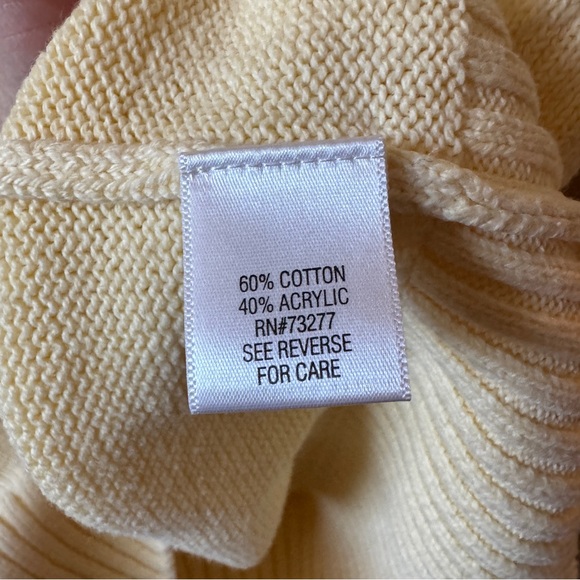 Butter Yellow Croft & Barrow Turtleneck Sweater - Picture 3 of 5